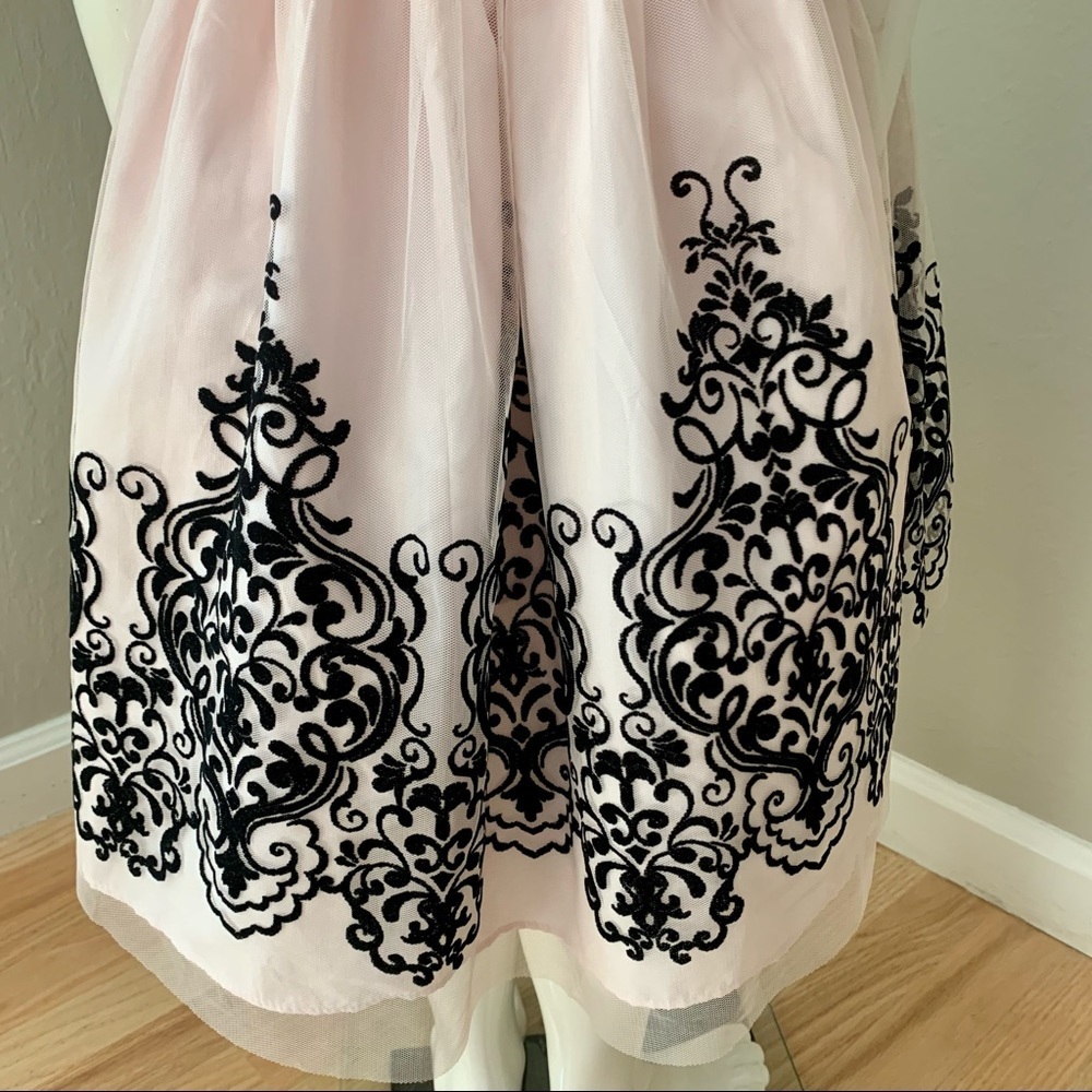 LAURA ASHLEY London Tulle Special Occasion Dress Pink & Black Tulle Fancy Party - Picture 10 of 16